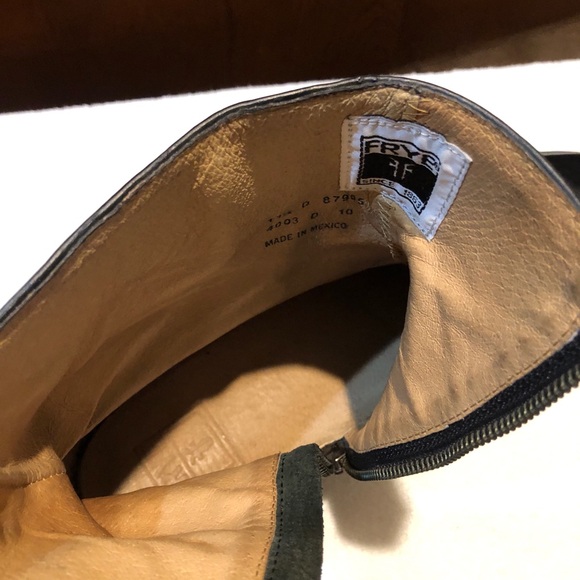 Frye Black Leather Men's Boots (Paul Inside-Zip) - Picture 5 of 12